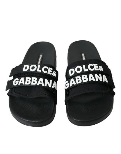 Dolce &amp; Gabbana Чорні неопренові ковзанки Пляжне взуття