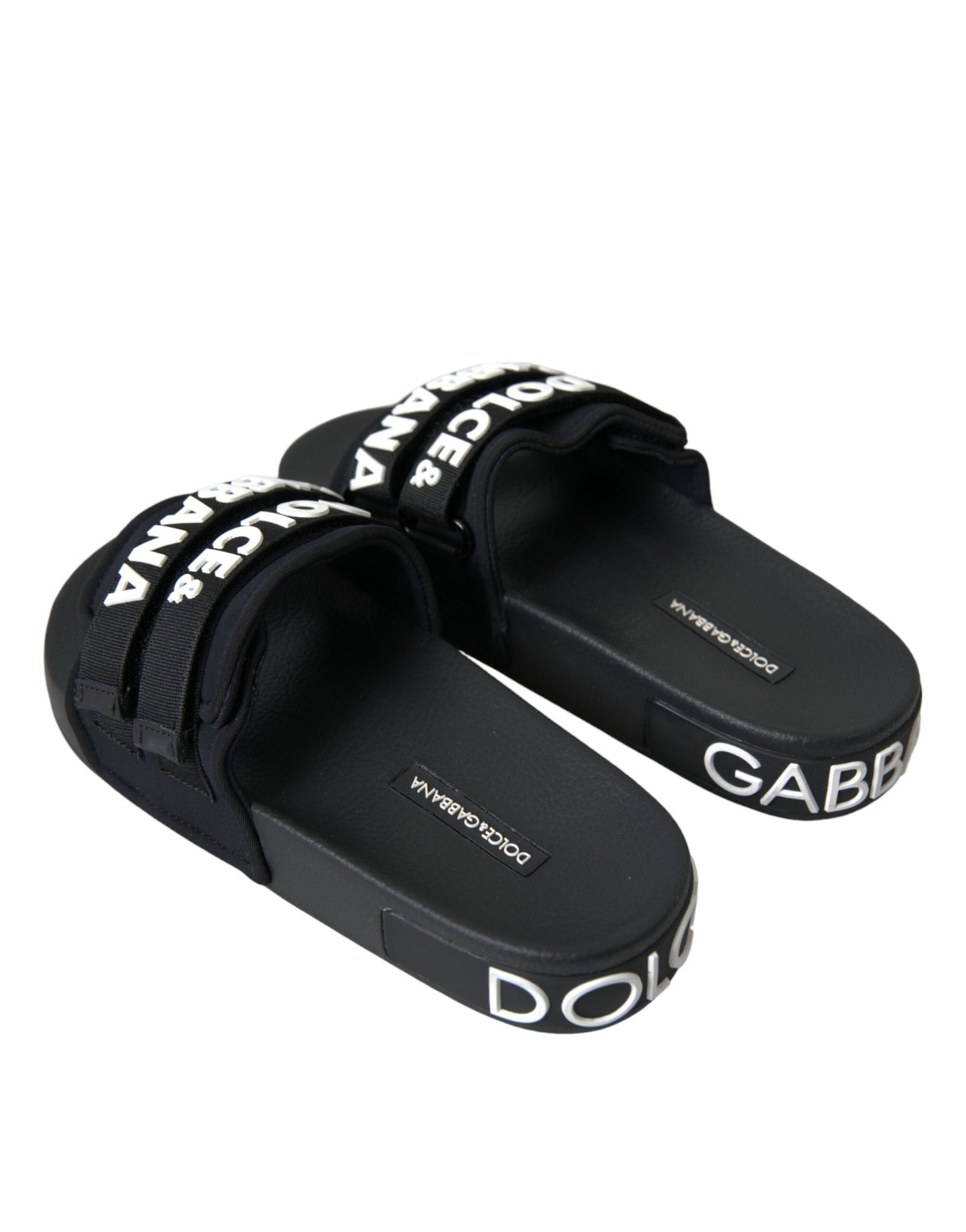 Dolce &amp; Gabbana Чорні неопренові ковзанки Пляжне взуття