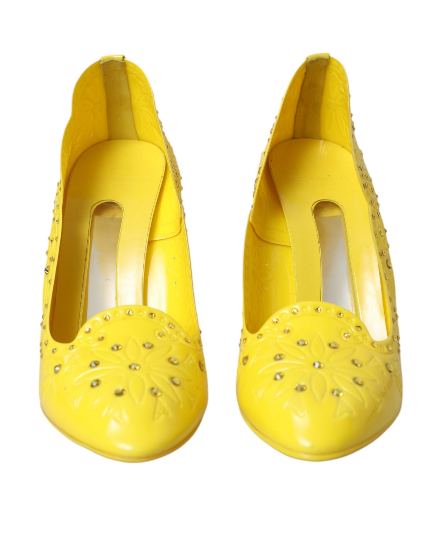 Туфлі-човники Dolce &amp; Gabbana Yellow Crystal CINDERELLA Heels