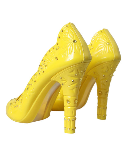 Туфлі-човники Dolce &amp; Gabbana Yellow Crystal CINDERELLA Heels