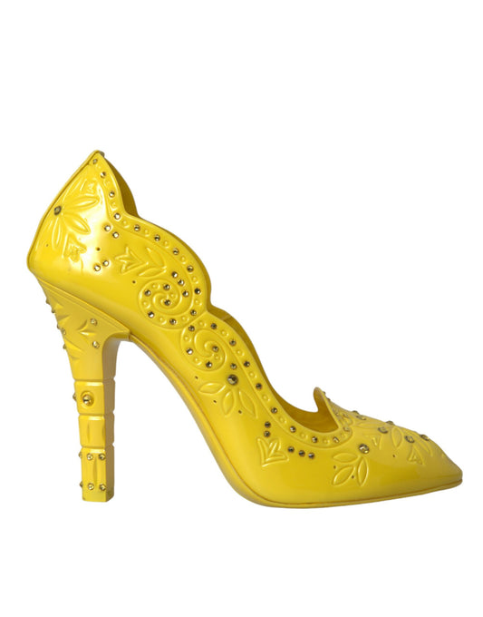 Туфлі-човники Dolce &amp; Gabbana Yellow Crystal CINDERELLA Heels