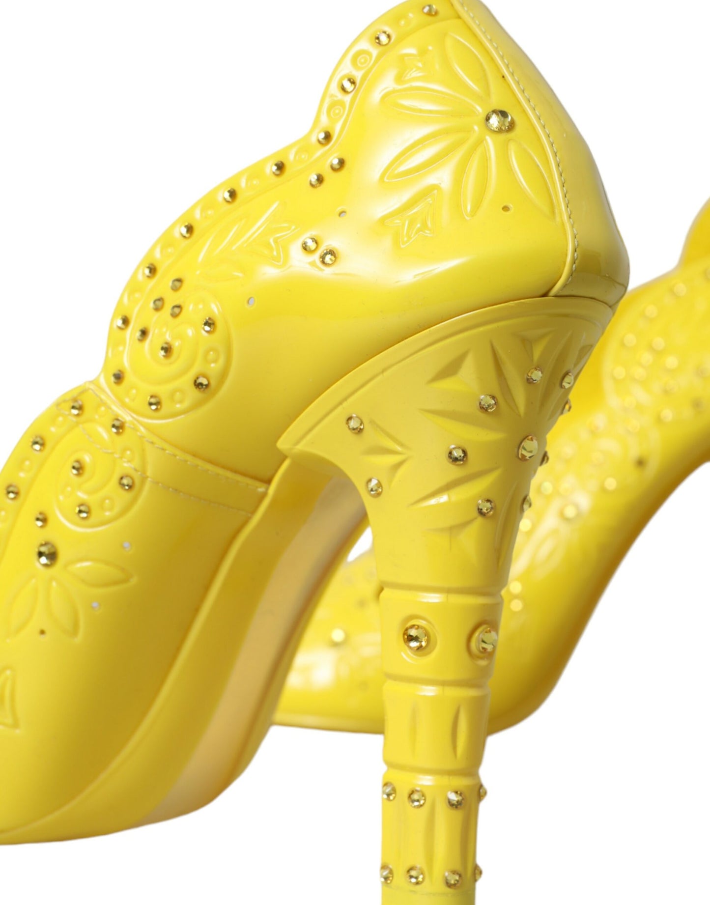 Туфлі-човники Dolce &amp; Gabbana Yellow Crystal CINDERELLA Heels
