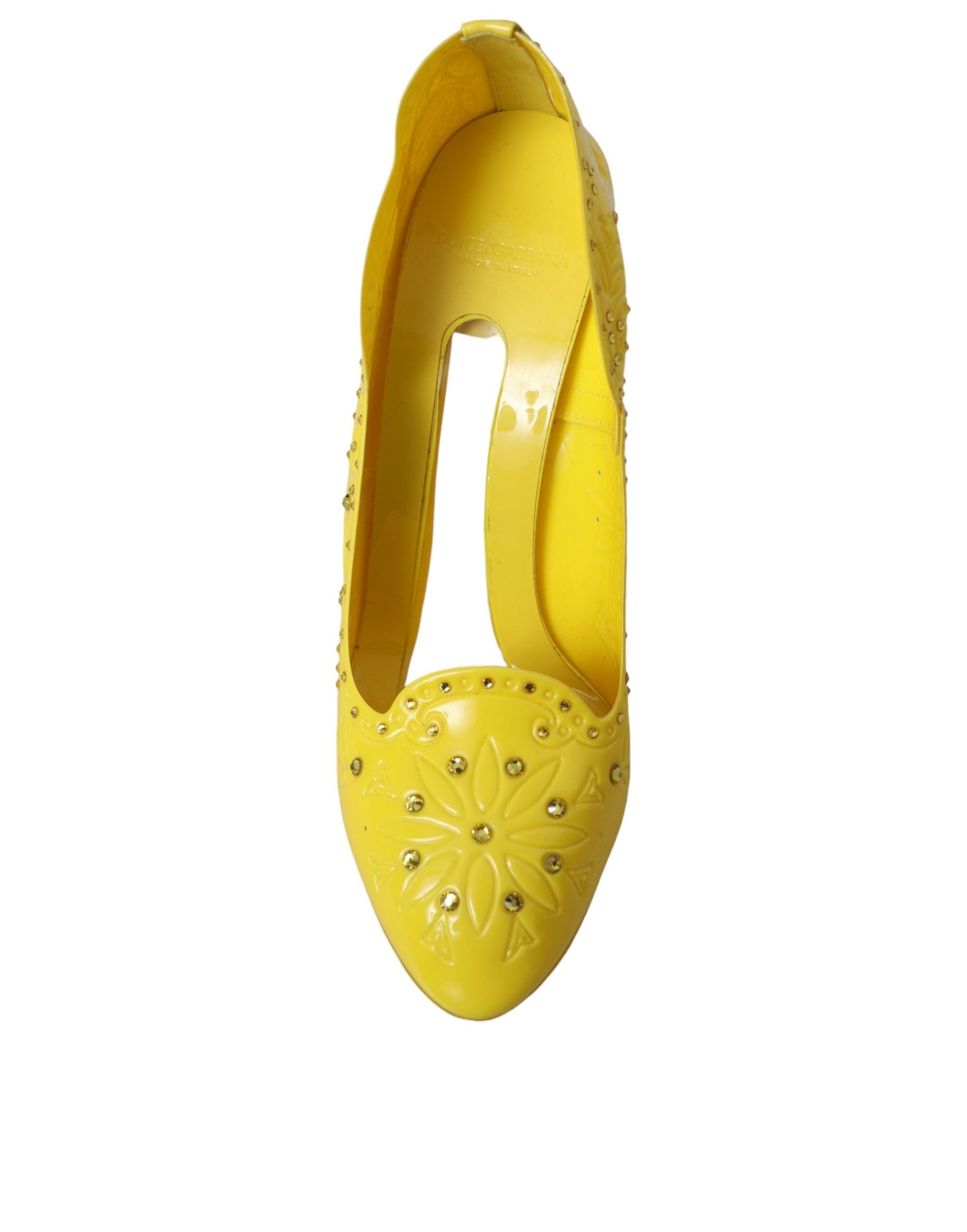 Туфлі-човники Dolce &amp; Gabbana Yellow Crystal CINDERELLA Heels