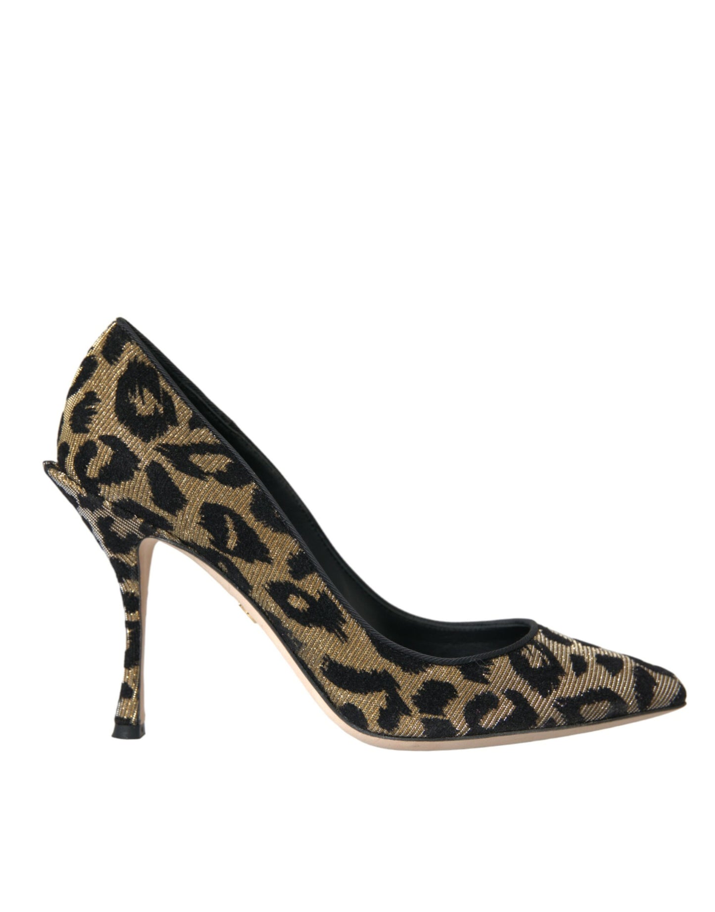 Туфлі-човники Dolce &amp; Gabbana Black Gold Leopard, Lurex Heels