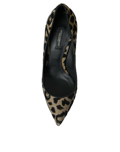 Туфлі-човники Dolce &amp; Gabbana Black Gold Leopard, Lurex Heels