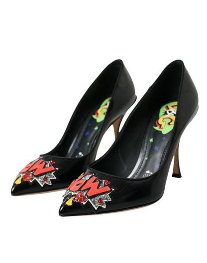 Туфлі-човники Dolce &amp; Gabbana, чорні шкіряні туфлі на підборах WOW