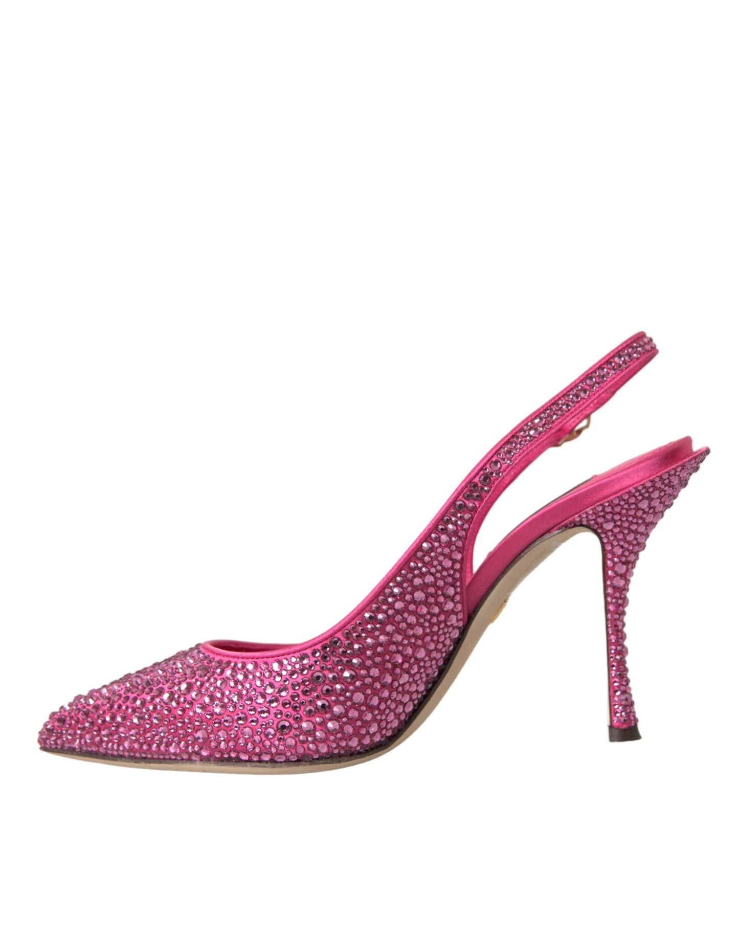 Туфлі-човники Dolce &amp; Gabbana Pink Slingbacks Crystal