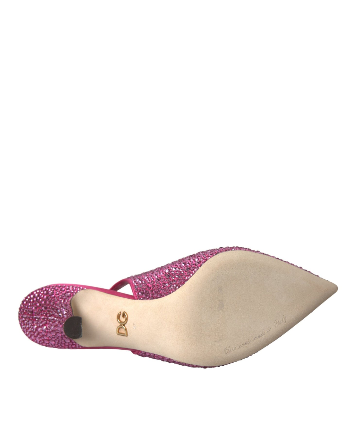 Туфлі-човники Dolce &amp; Gabbana Pink Slingbacks Crystal