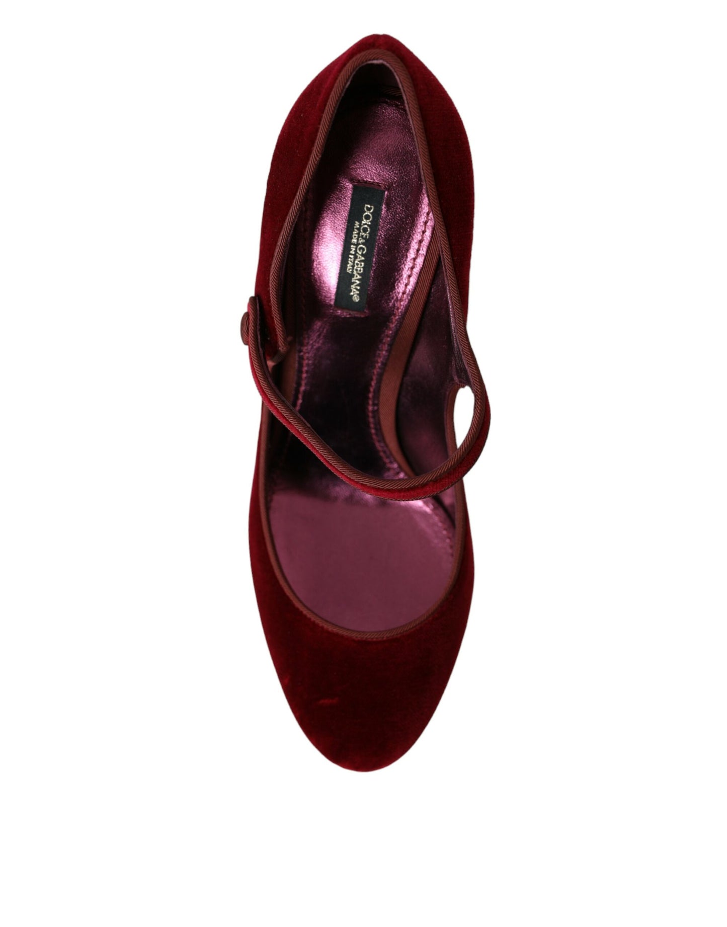 Dolce &amp; Gabbana Red Velvet Gold Crystals Heels Туфлі Мері Джейн