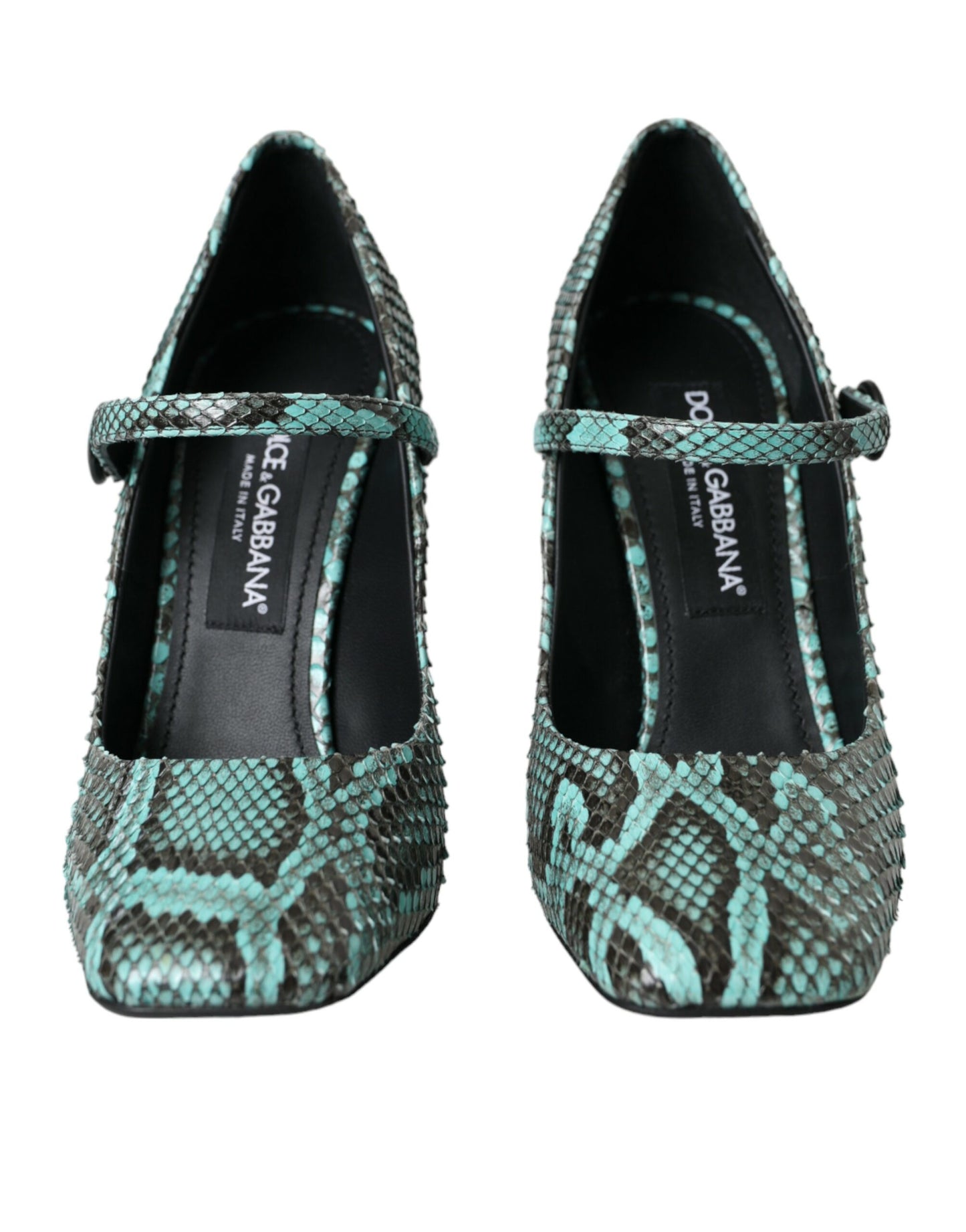 Туфлі-човники Dolce &amp; Gabbana Aqua Python Leather Mary Jane