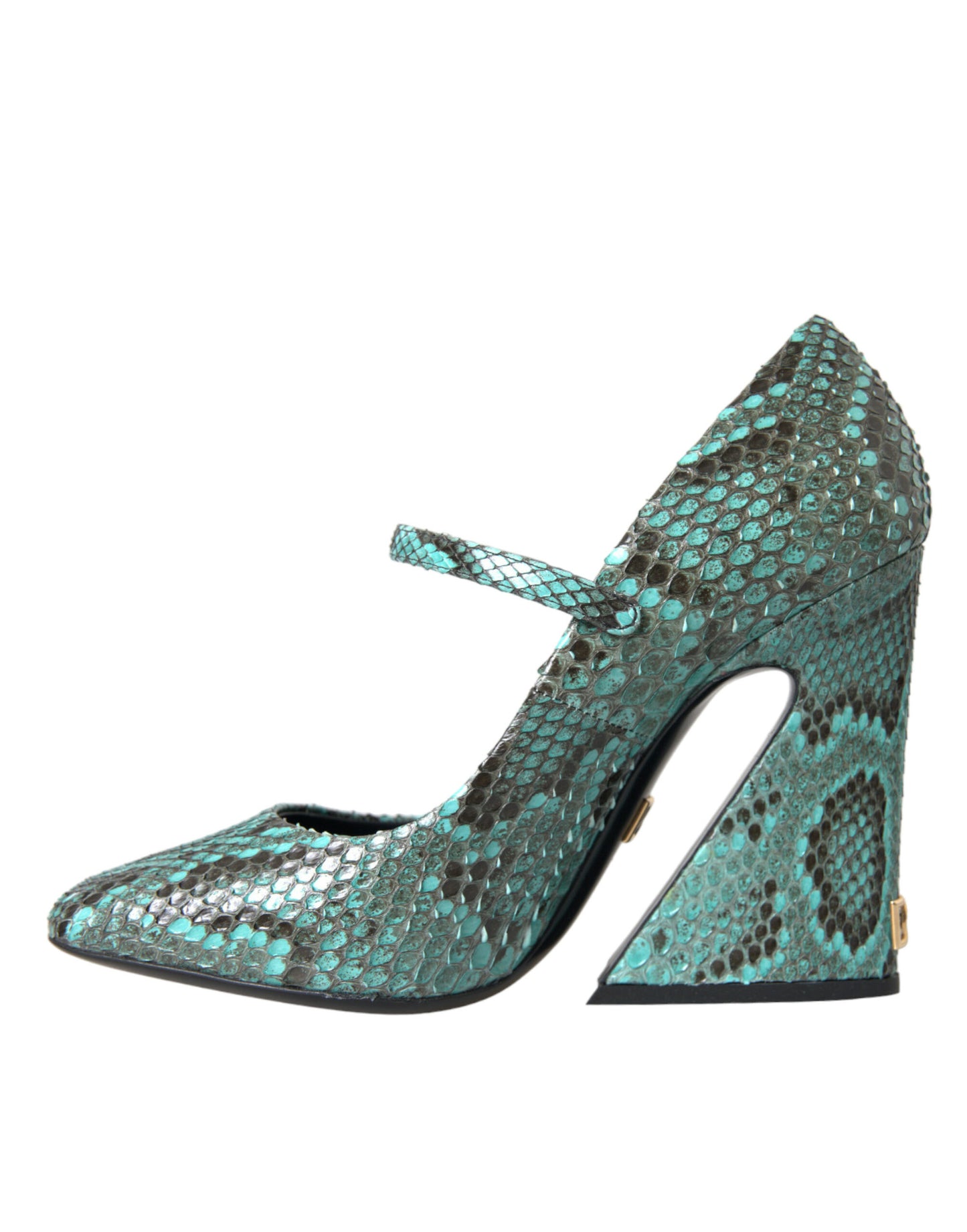 Туфлі-човники Dolce &amp; Gabbana Aqua Python Leather Mary Jane