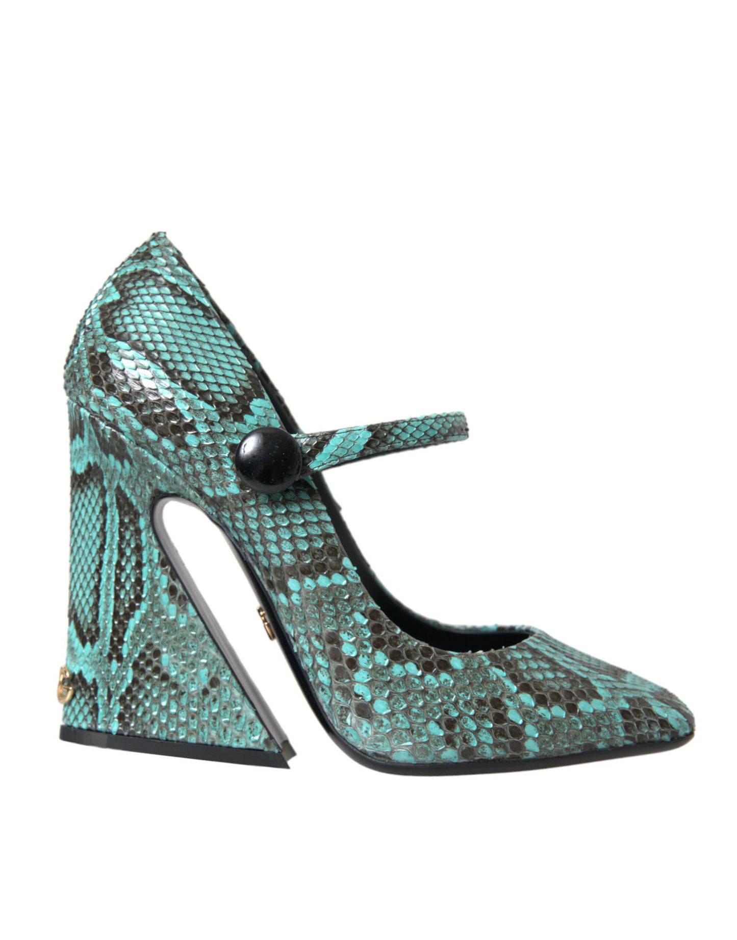 Туфлі-човники Dolce &amp; Gabbana Aqua Python Leather Mary Jane