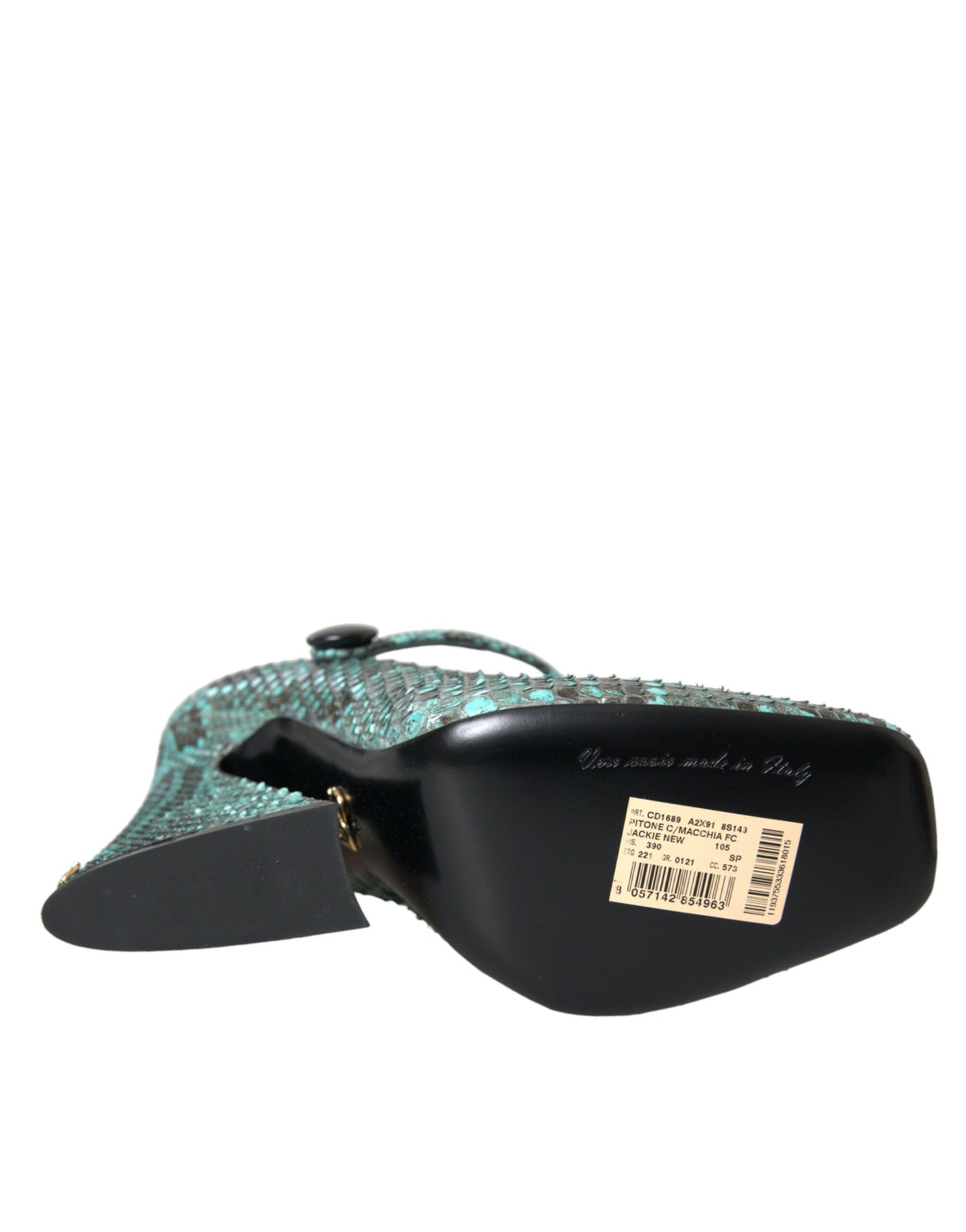 Туфлі-човники Dolce &amp; Gabbana Aqua Python Leather Mary Jane
