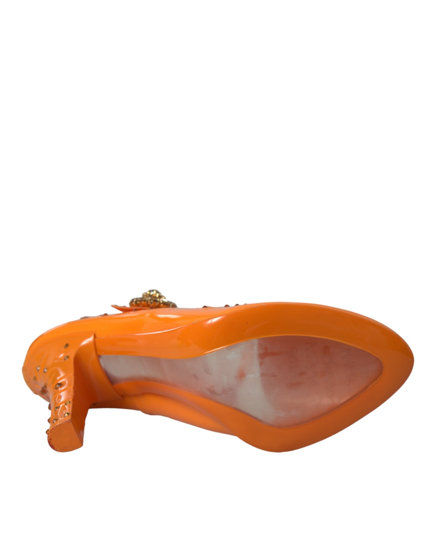 Туфлі-лодочки Dolce &amp; Gabbana Orange CINDERELLA з квітковим кристалом