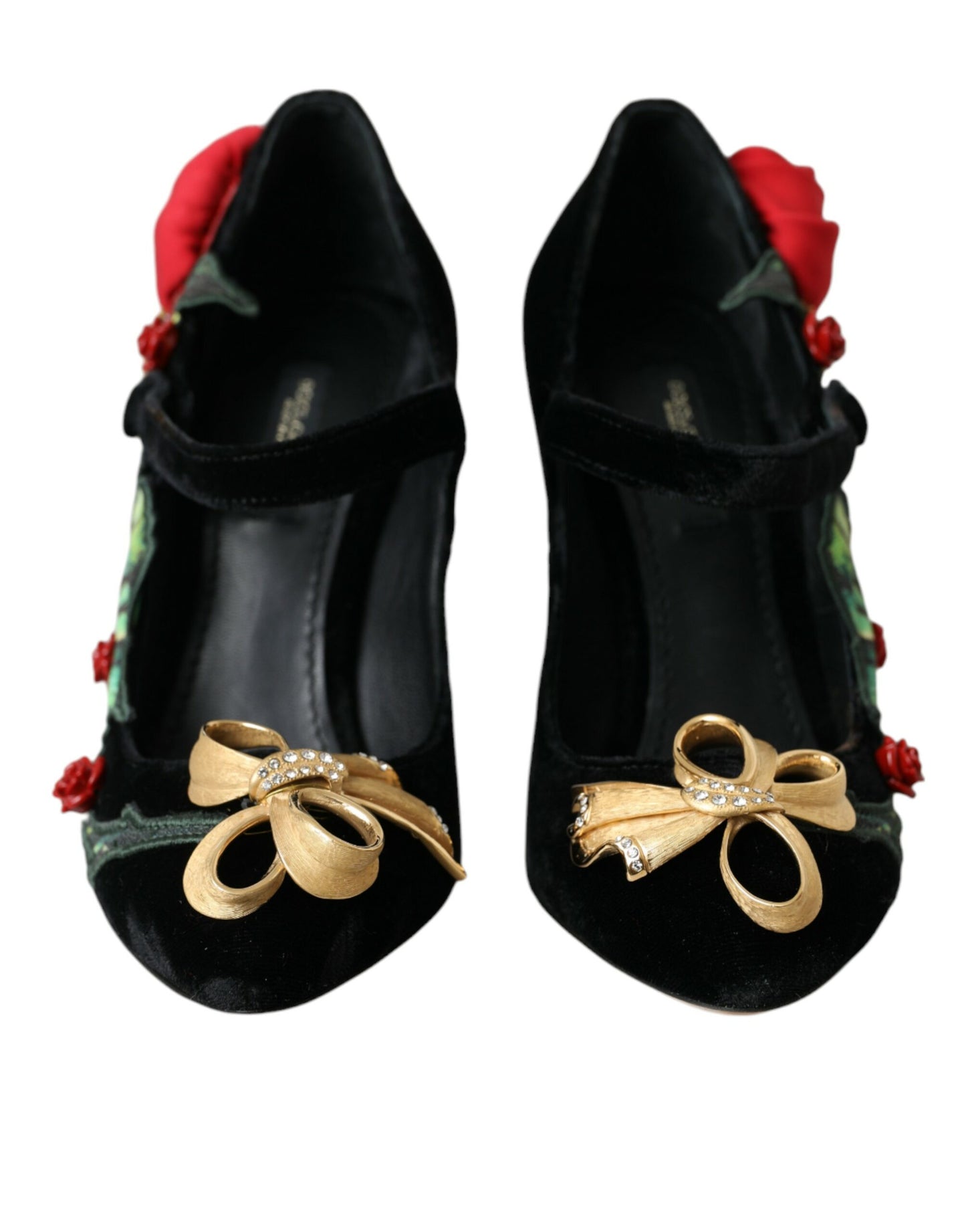 Брошка Dolce &amp; Gabbana з кришталями чорних троянд Туфлі Мері Джейн