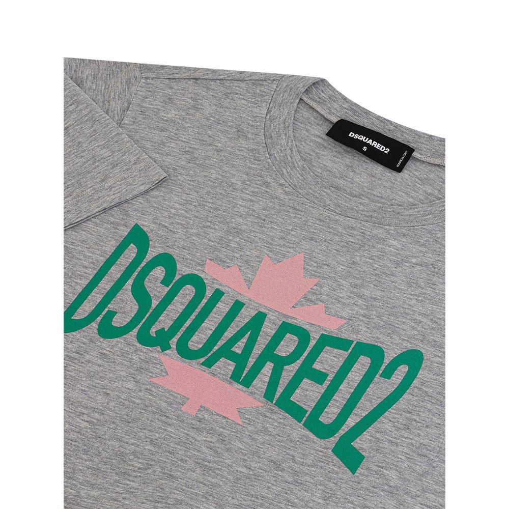 Шикарна сіра бавовняна футболка Dsquared² для сучасної жінки