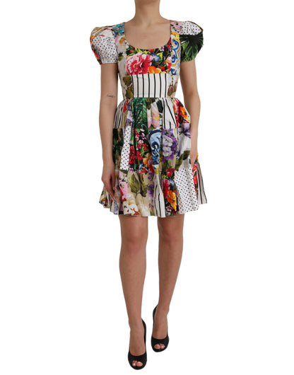 Бавовняна міні-сукня Dolce &amp; Gabbana у стилі печворк