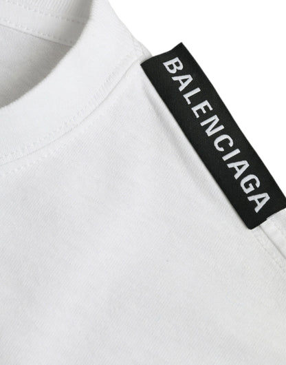 Футболка Balenciaga Off White з бавовняного трикотажу з круглим вирізом