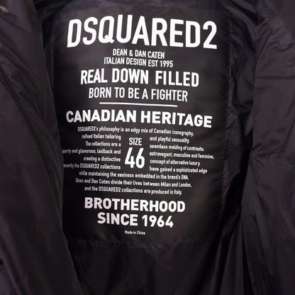Чорна нейлонова чоловіча куртка Dsquared²