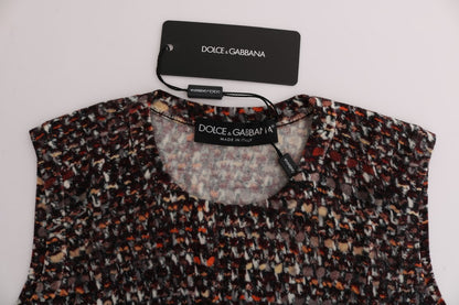 Багатобарвний трикотажний вовняний топ без рукавів Dolce &amp; Gabbana