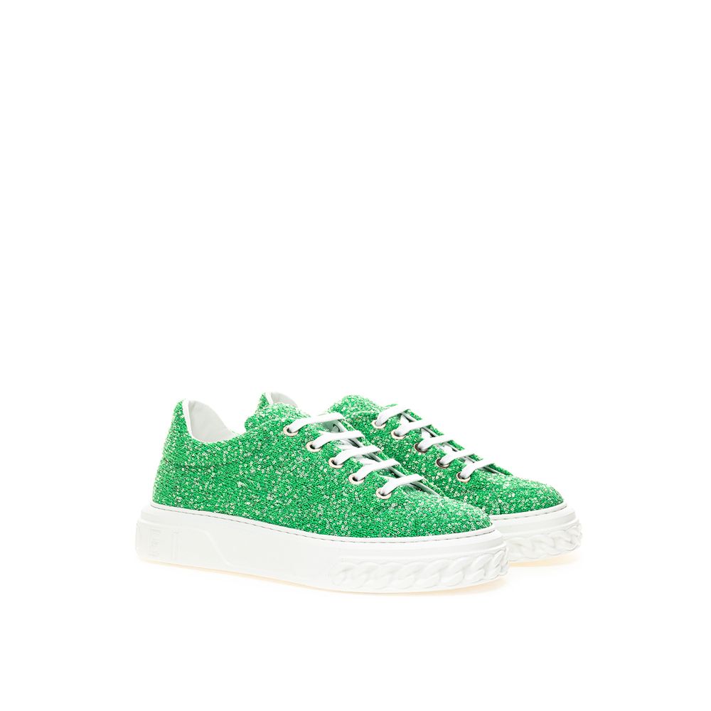 Шкіряні кросівки Casadei Emerald Elegance