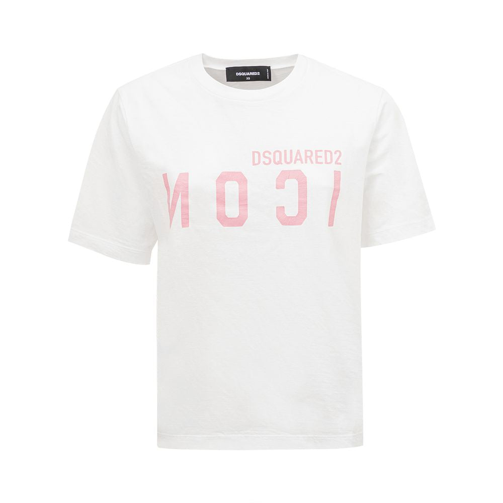 Dsquared² Елегантна бавовняна біла футболка для стильних жінок