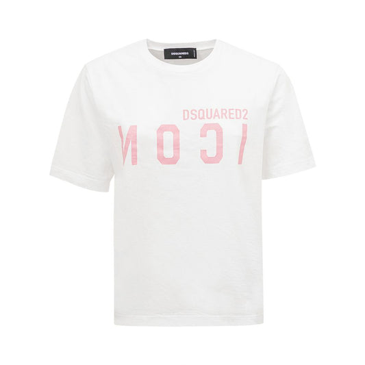 Dsquared² Елегантна бавовняна біла футболка для стильних жінок