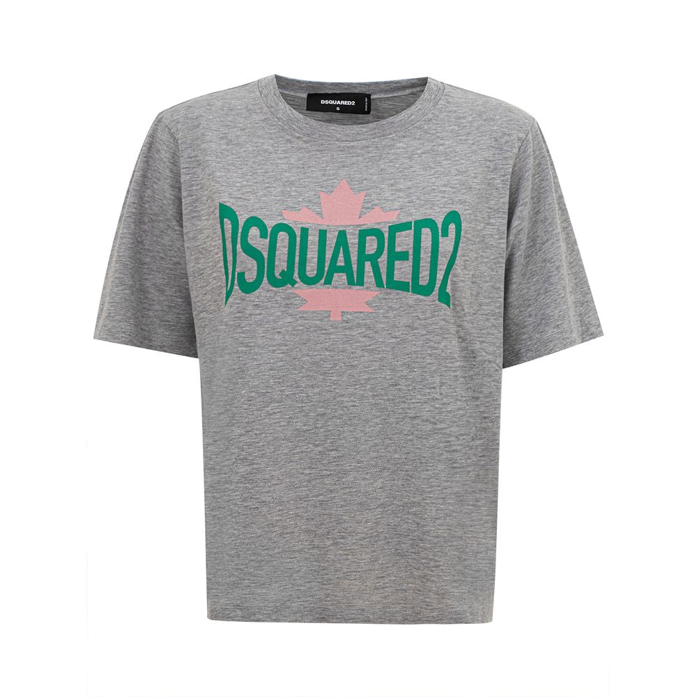Шикарна сіра бавовняна футболка Dsquared² для сучасної жінки