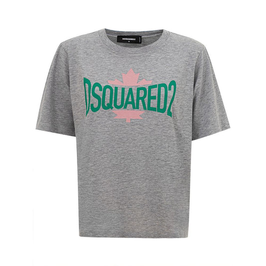 Шикарна сіра бавовняна футболка Dsquared² для сучасної жінки