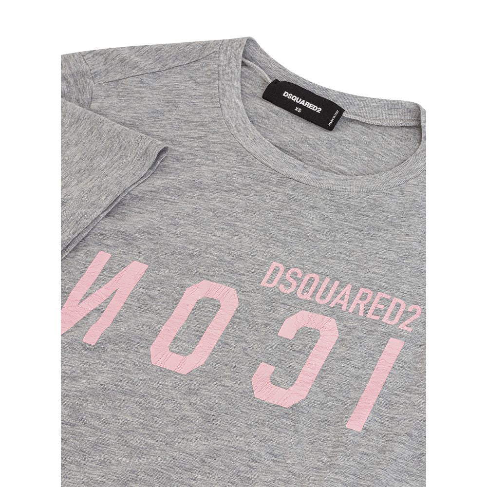 Елегантний сірий бавовняний топ Dsquared² для жінок