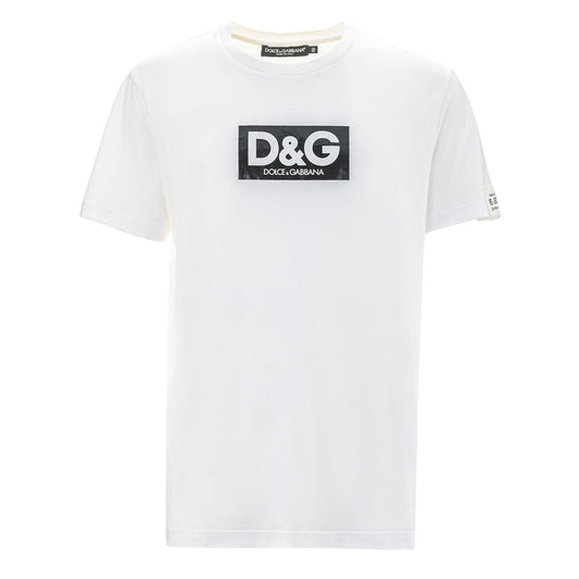 Біла бавовняна футболка Dolce &amp; Gabbana