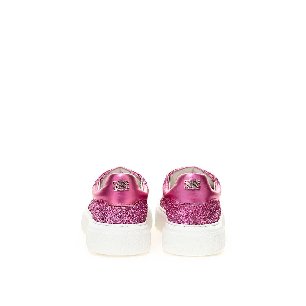 Шкіряні кросівки Casadei Fuchsia Elegance