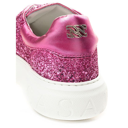 Шкіряні кросівки Casadei Fuchsia Elegance