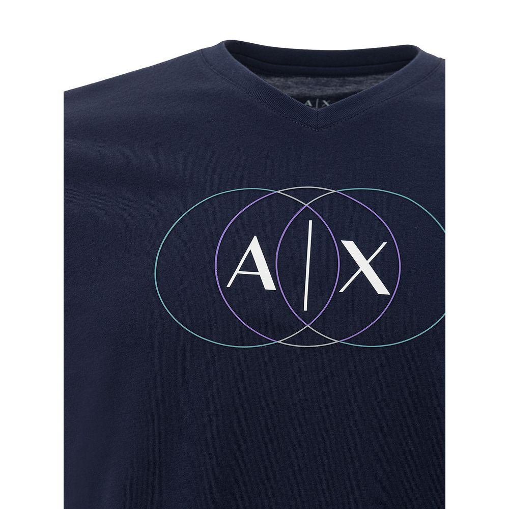 Витончена синя бавовняна футболка Armani Exchange для чоловіків