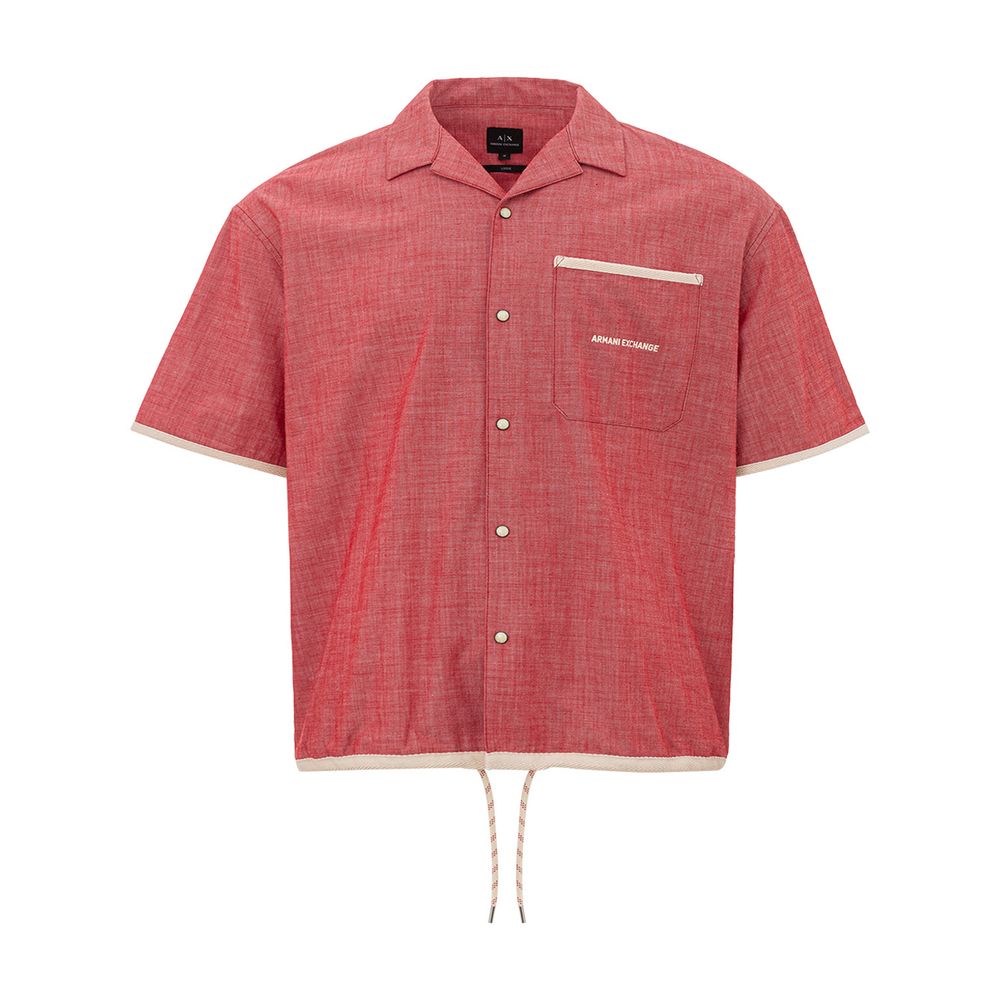 Бавовняна класична чоловіча сорочка Armani Exchange Crimson