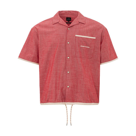 Бавовняна класична чоловіча сорочка Armani Exchange Crimson