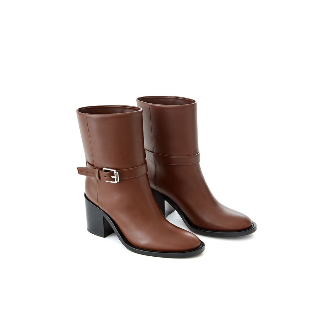 Коричневі шкіряні черевики Burberry