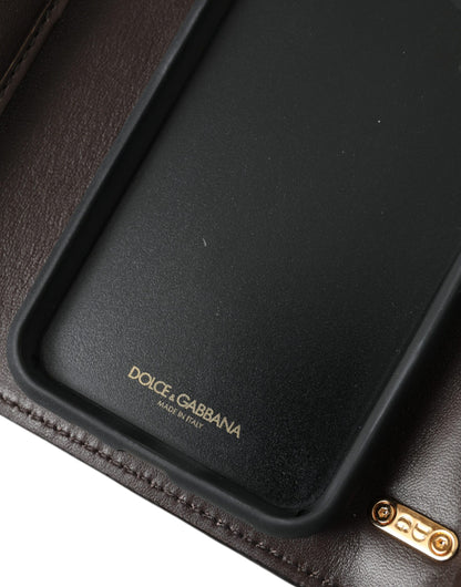 Коричнева сумка для телефону DG зі шкіри пітона Dolce &amp; Gabbana для дівчат через плече