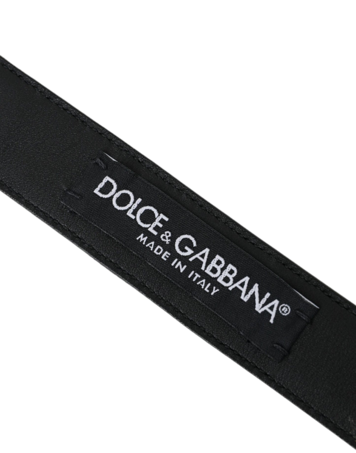 Чоловічий ремінь Dolce &amp; Gabbana з темно-коричневої перфорованої шкіри з металевою пряжкою