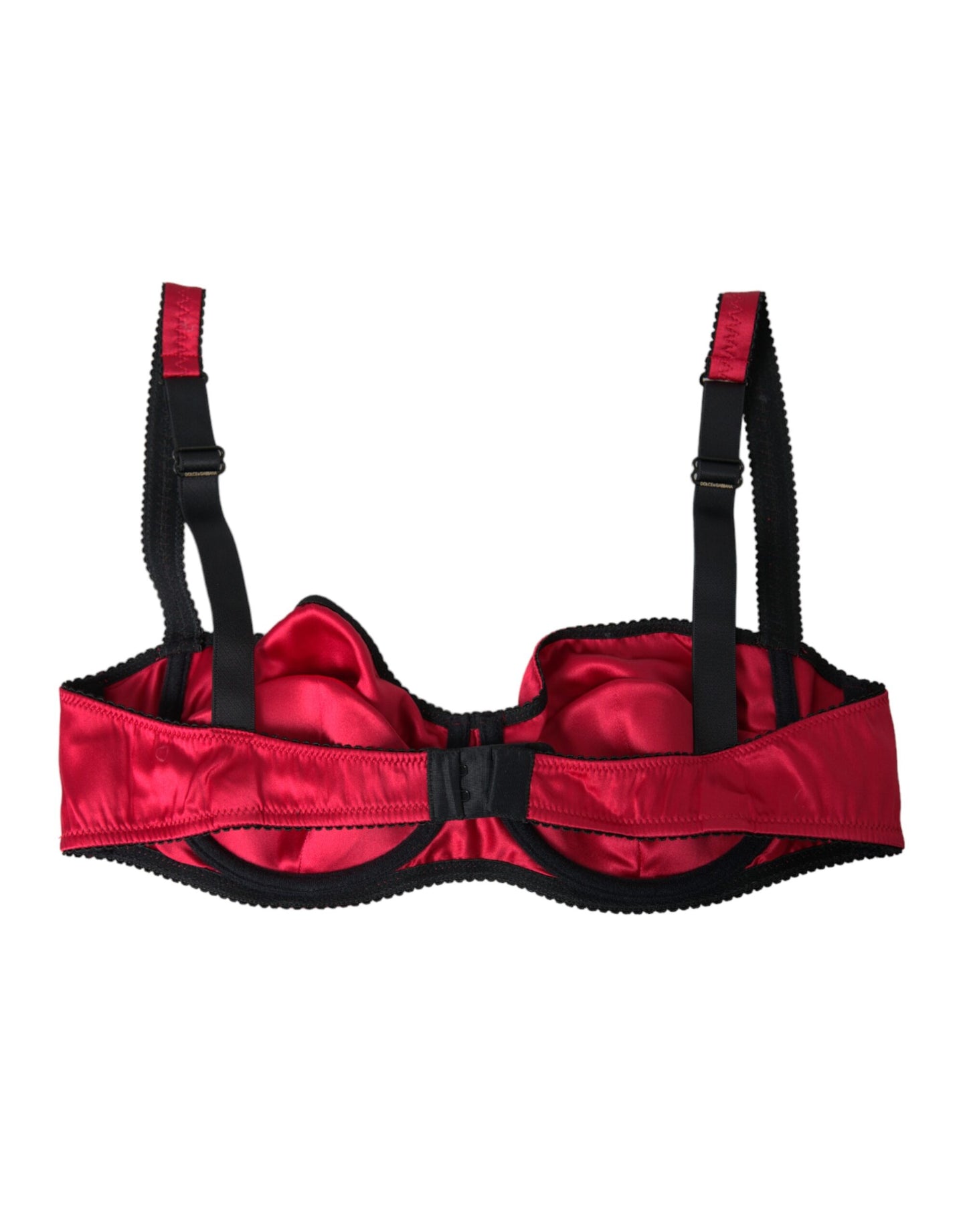 Нижня білизна Dolce &amp; Gabbana Bordeaux Silk Stretch Balconcino Bra