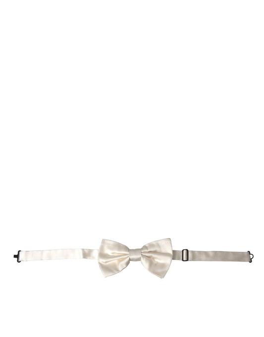 Чоловіча краватка-метелик Dolce &amp; Gabbana Off White Silk з регульованою шиєю