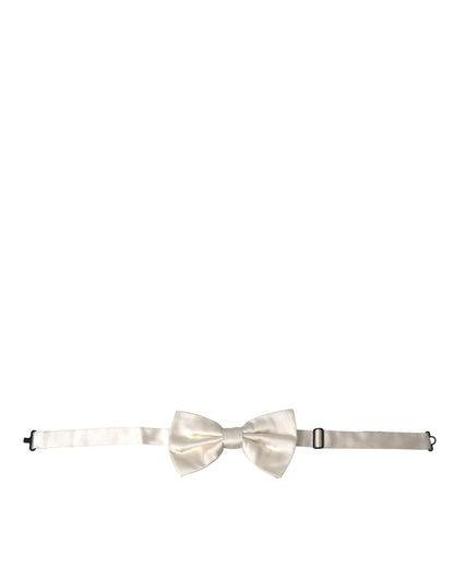 Чоловіча краватка-метелик Dolce &amp; Gabbana Off White Silk з регульованою шиєю