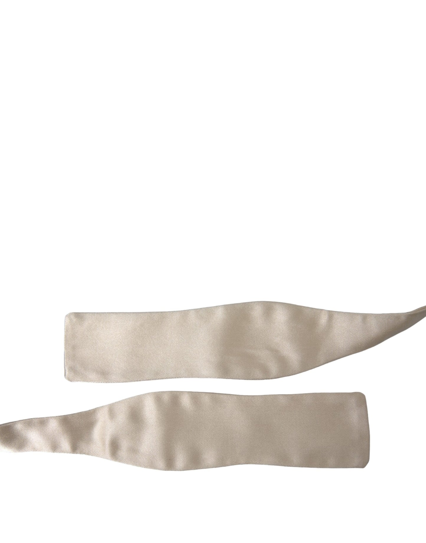 Dolce &amp; Gabbana Beige Silk Slim Чоловіча краватка-метелик