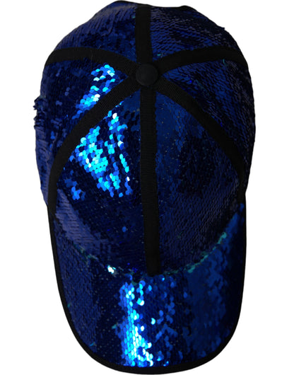 Чоловіча бейсболка Dolce &amp; Gabbana Royal Blue з блискітками