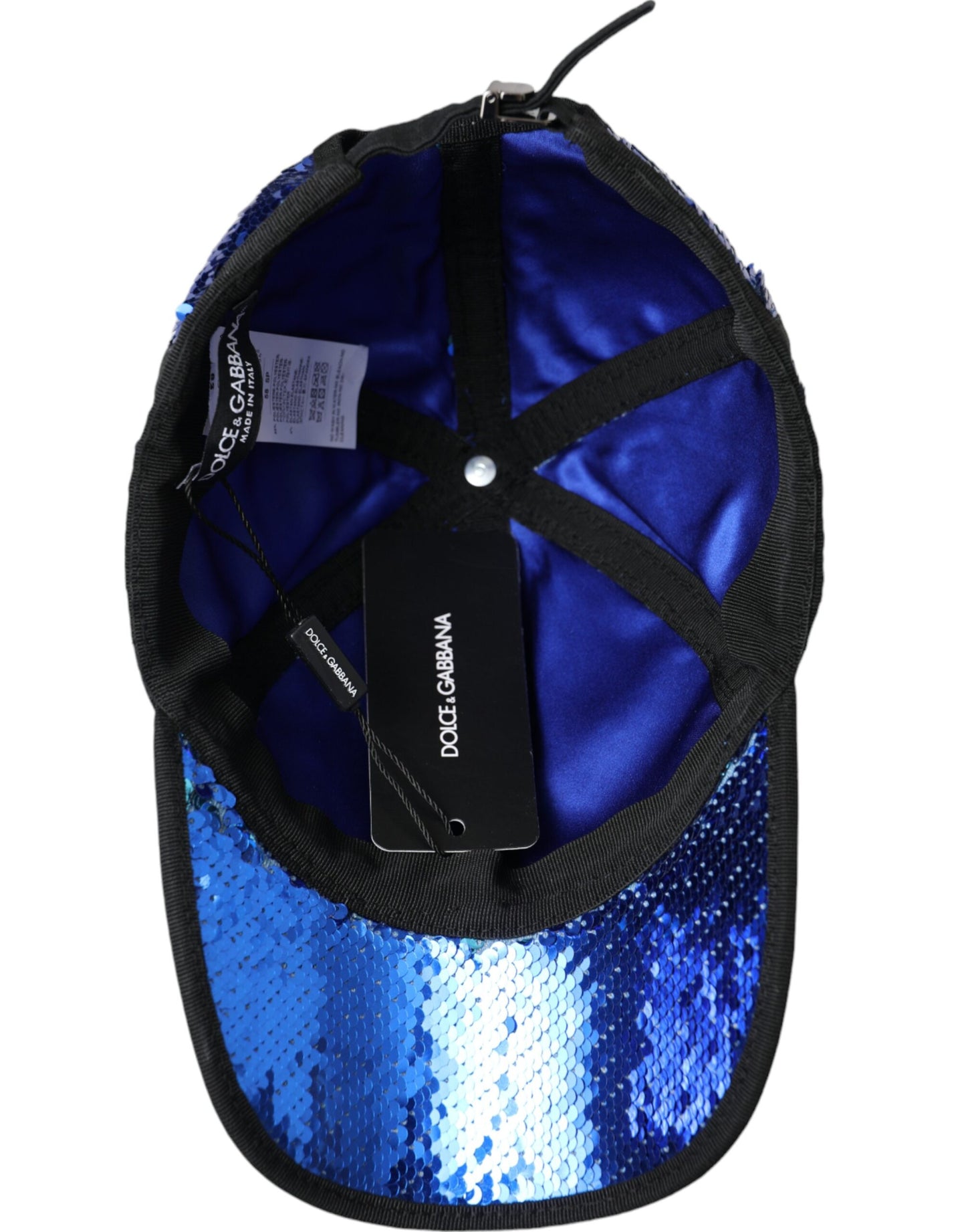 Чоловіча бейсболка Dolce &amp; Gabbana Royal Blue з блискітками