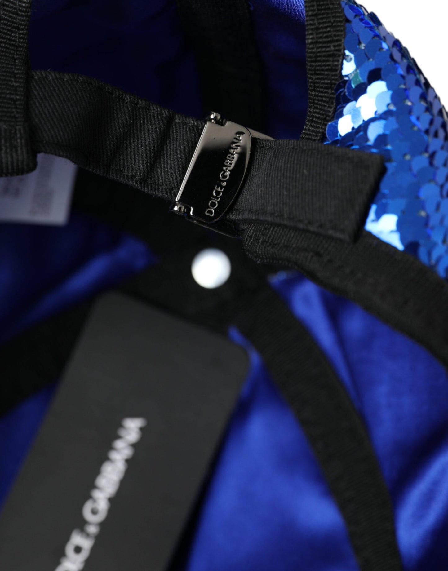 Чоловіча бейсболка Dolce &amp; Gabbana Royal Blue з блискітками