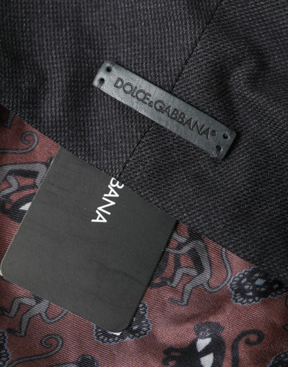 Газетний капелюх із сірої бавовняної тканини Dolce &amp; Gabbana для чоловіків