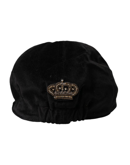 Чоловіча бавовняна газетна шапка Dolce &amp; Gabbana Black Crown