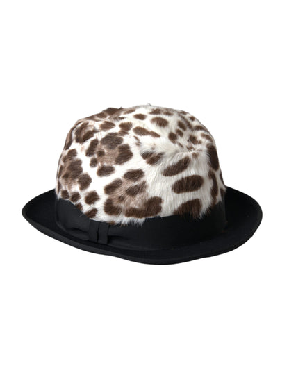 Жіноча капелюх Dolce &amp; Gabbana Multicolor Leopard Fedora