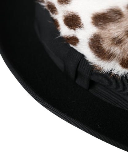 Жіноча капелюх Dolce &amp; Gabbana Multicolor Leopard Fedora